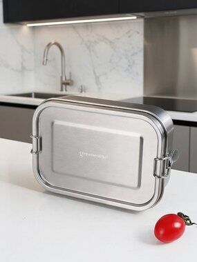 Stainless Steel Bento Lunch Box with Divider – Leakproof Food Storage Container